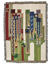Frank Lloyd Wright Saguaro Tapestry Throw Blanket