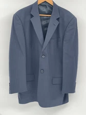 Tallia Uomo Blazer Suit Jacket Sport Coat Men Size 44 R Blue Wool
