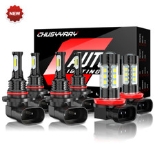 9005 9006 H11 Led Combo Headlight Fog Light Kit Hi Low Beam Bulb White 6500k