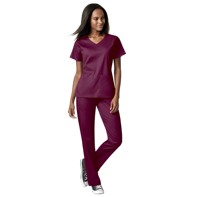 WonderWink Scrubs Set PRO Women's 4 Pocket Wrap Top & Waist Cargo Pant