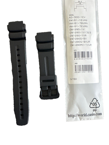 cinturino Casio originale in resina Ad-300 Dw-290 - Foto 2 di 4