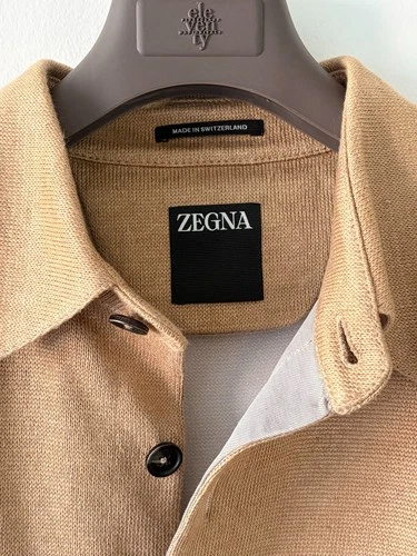 ZEGNA 56 (XL / XXL) Linen Beige Overshirt Jacket Mens Oasi Lino - product listing photo