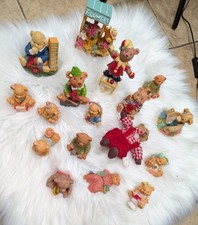 Vintage Teddy bear collection lot of 17 miniature figurines
