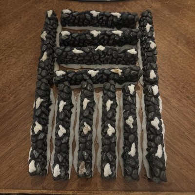 Miniature Stone Wall Fence Set Vintage O Well  
