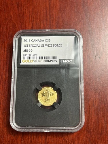 2015 Canada $5 1st Special Service Force NGC MS69 Gold 1/10 Oz