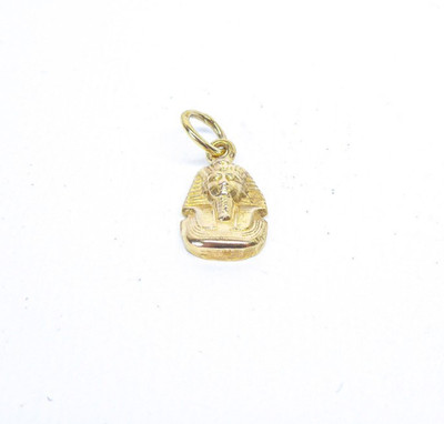 18kt Gold Anhänger Ägyptischer Kopf Gelbgold 0,7g kleine Geschenkbox