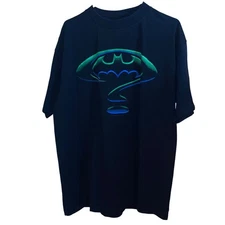 All Sport Vintage Mens Tee Shirt Size XL Black 1995 Batman Forever Two Sided