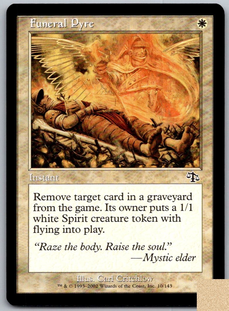 Funeral Pyre 10 Common Judgment Magic: The Gathering Lightly Played