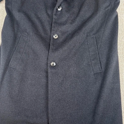 Jos A Bank Mens 42S Black Executive Wool Blend Overcoat image 4