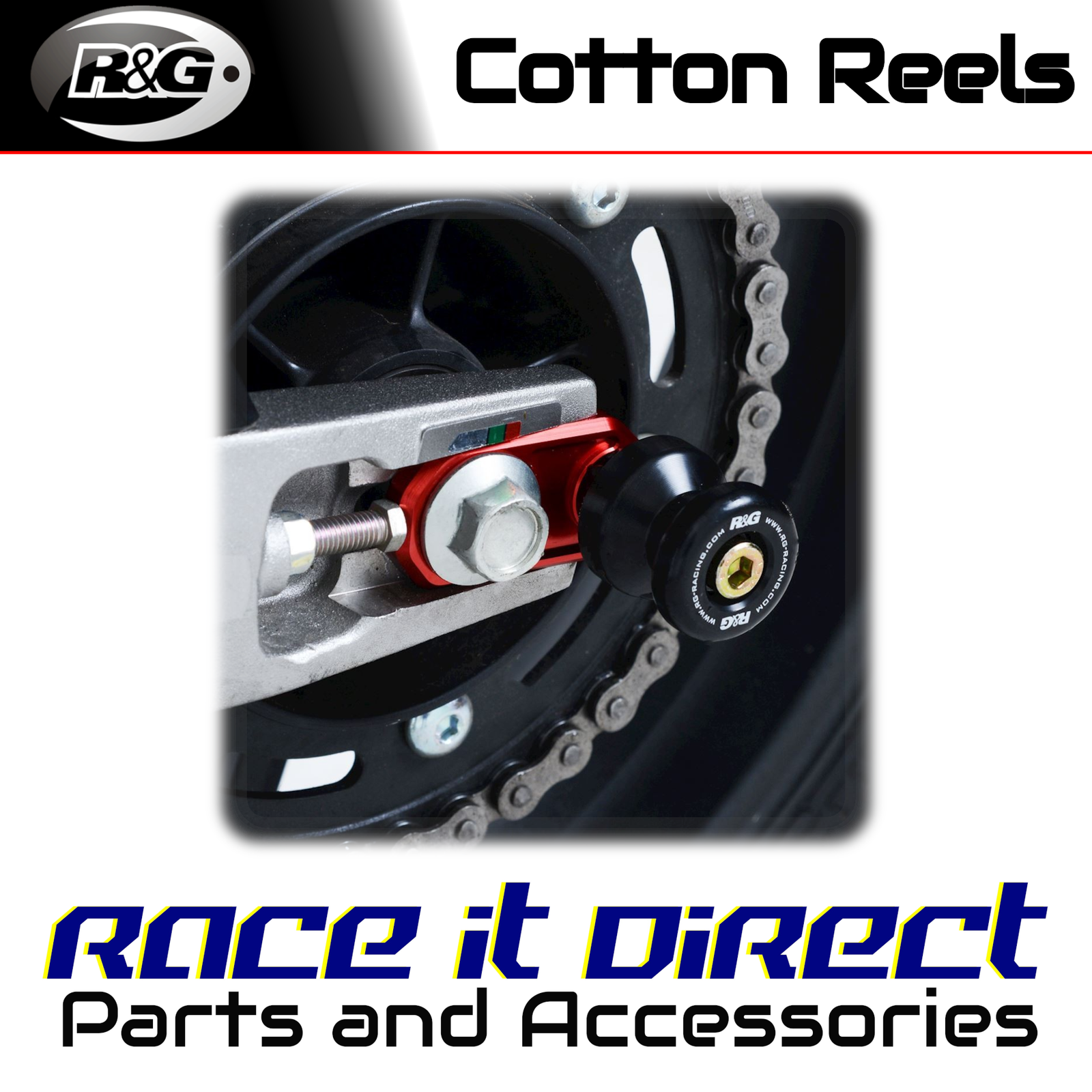 Cotton Reels for Honda CBR250RR 2017-2026 Red R&G