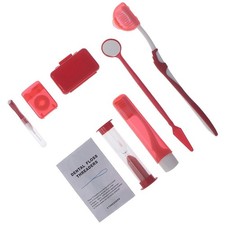 Dental Teeth Floss Oral Cleaning Care Orthodontic Brush Toothbrush Kit Red Color