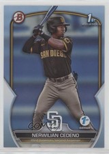 2023 Bowman 1st Edition Sky Blue Foil Nerwilian Cedeno #BPPF-81 0y9e