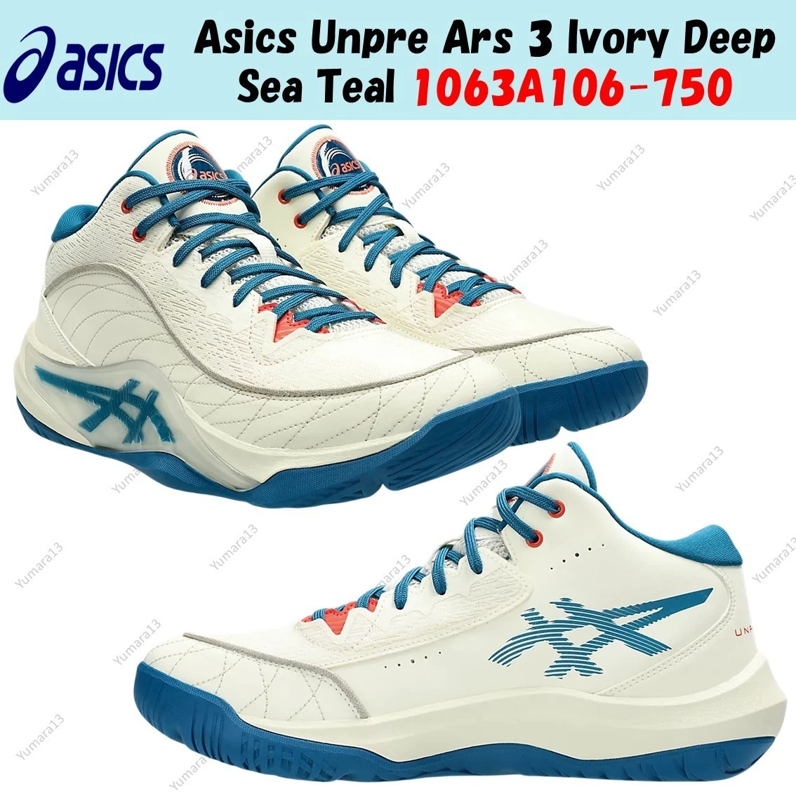 Asics Unpre ARS 3 Ivory Deep Sea Teal for sale | eBay