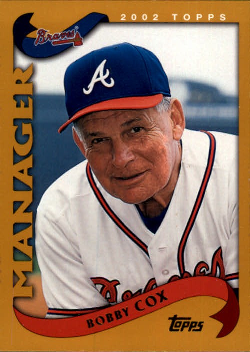 2002 Topps Baseball Card #285 Bobby Cox MG