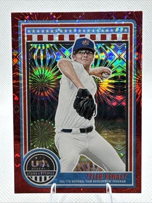 2025 Panini Stars & Stripes Tyler Kenast Red Fireworks Parallel 070/225