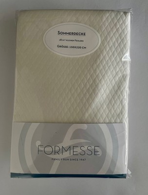 Neu 1b Bella Donna Sommerdecke 150x220 cm 9999 Wollweiss Baumwollmischung Tencel