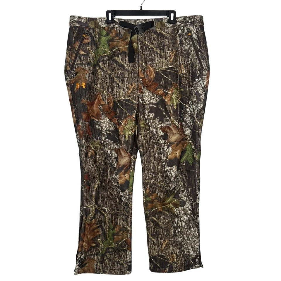Under Armour Camo Hunting Pants Men's 3XL Fleece Lined Outdoor Ankle Zip - Image 4 of 4