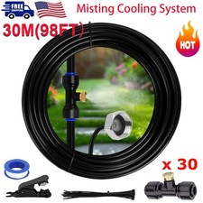 Misting Cooling System 98FT (30M) Misting Line + 30 Brass