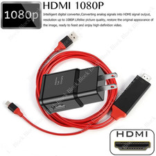 1080P For iPhone to HDMI Adapter Cable Phone to TV Cord Plug and Play Converter