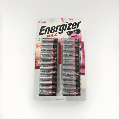 Energizer E91TP224 AA Batteries (Pack 48) MAX Alkaline- NEW (Exp. 12-2039)