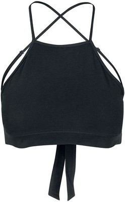 Urban Classics Top Damen Ladies Triangle Top schwarz Basics, Streetwear