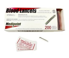 MEDIPOINT Stainless Steel Lancet - 200ct-pack of 10