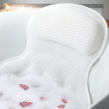 Bath Pillow Bathtub Pillow Luxury Bath Pillows for Tub Neck and Back Support ...