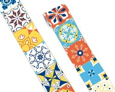 FLFK Wall Border Tile Stickers Peel and Stick Wallpaper 4" x 240", DT924