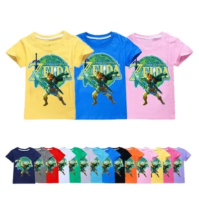 Kids The Legend of Zelda Tears of the Kingdom T-shirt Short Sleeve Tee Tops NEW