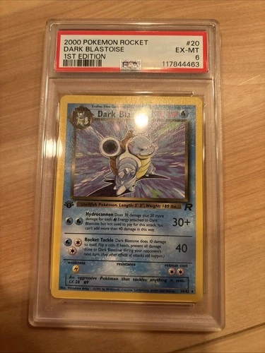 2000 Pokemon Team Rocket Dark Blastoise 1st Edition #20 PSA 6 non holo