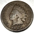 1888 Indian Head Cent Penny Good Condition 1c One Cent US Coin- 0671