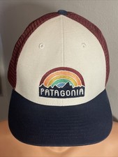 NICE Patagonia Blue Mesh Trucker Hat Rainbow Hiking Beach Summer Snapback Cap