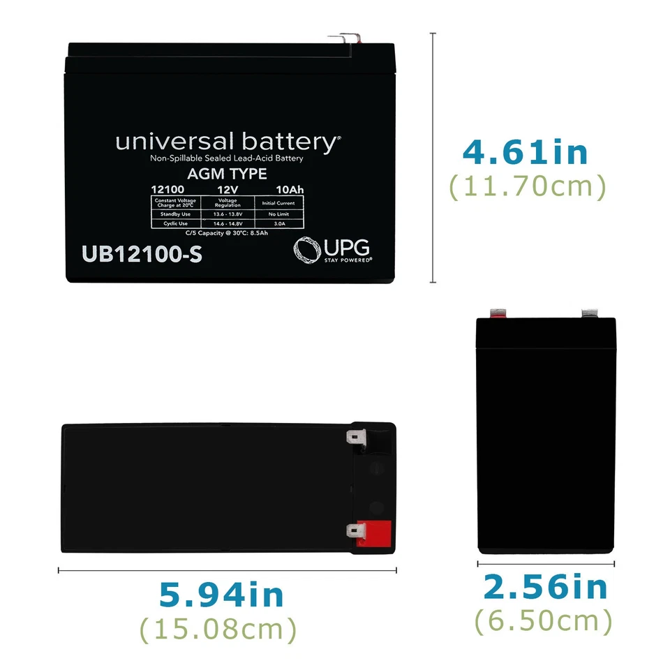 Batería UPG 12V 10AH SLA para X-Treme X-300 + Cargador de Panel Solar 12V Foto 3 de 4