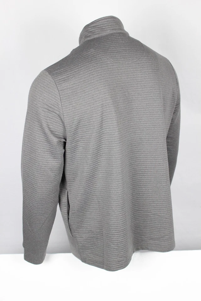 Callaway 男式 Opti Dri 1/4 拉链套衫高尔夫大号静音阴影希瑟口袋 — 第 2/4 张图片