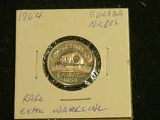 1964 Canada Nickel Brilliant Uncirculated -- Extra Waterline Rare    (A11)