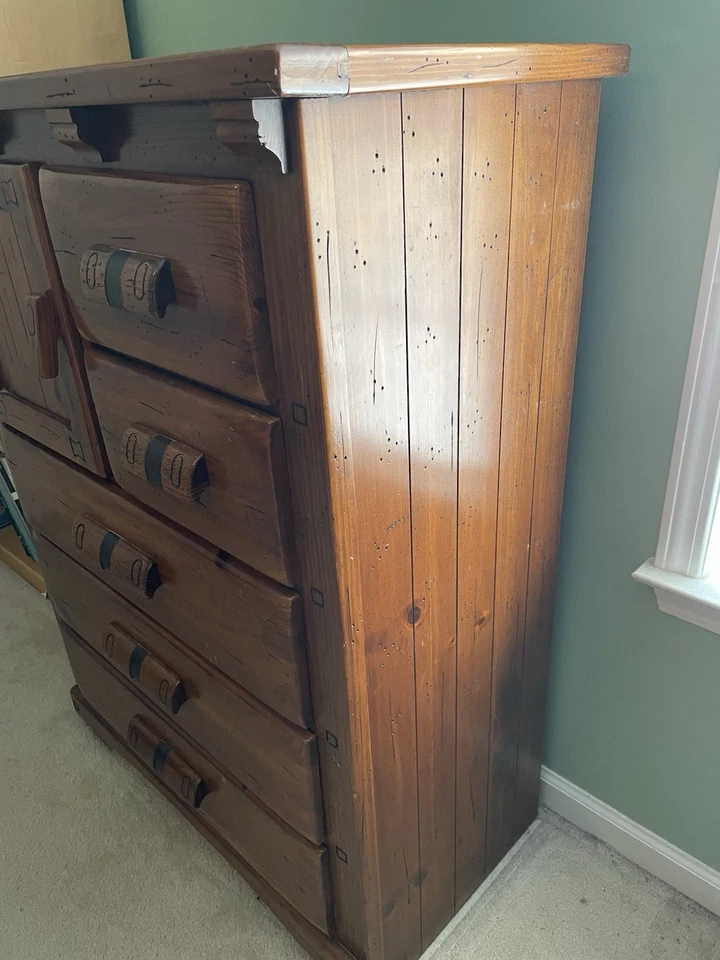 Rustic 4-Piece Wood Furniture Set Link-Taylor Rawhide Collection LOCAL P/U ONLY - Image 2 of 4