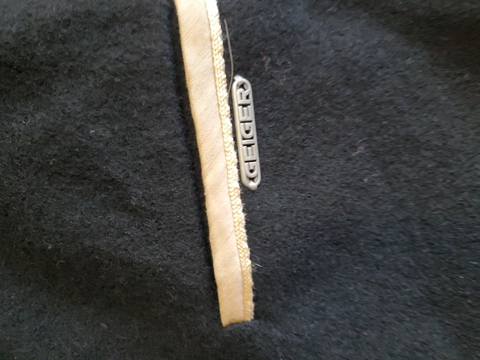 Blazer Geiger de lana negro con ribete tostado talla 40 nuevo con etiquetas para mujer Foto 2 de 4