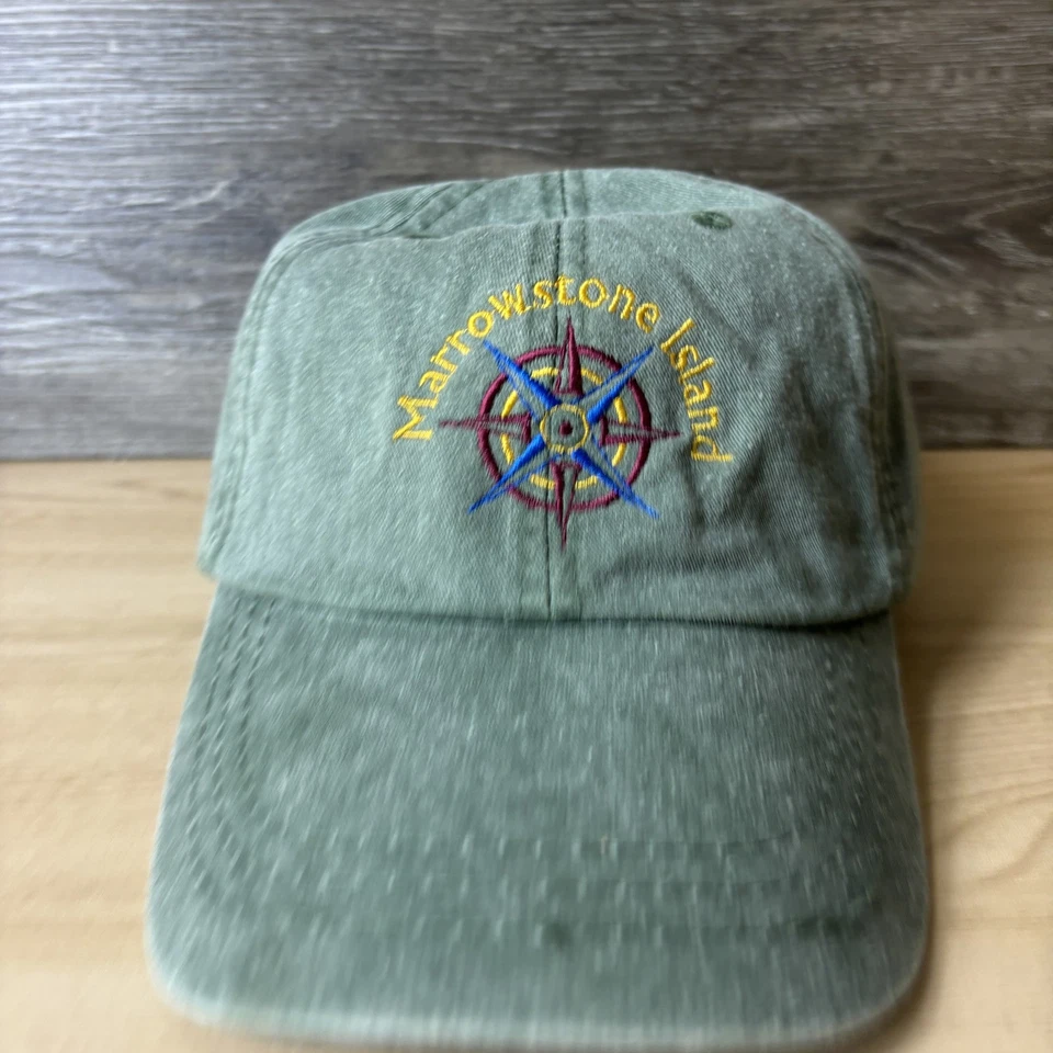 Gorra Marrowstone Island correa trasera bordada brújula Adams lavado vintage Foto 2 de 4