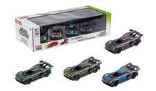 CARRERA,4-Pack Hypercar friction-powered - grey - green - yellow - blue - p...
