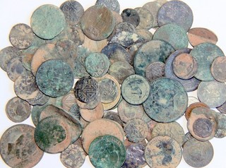 V031 ESPAÑA LOTE MONEDAS SIGLO XVII XVIII XIX – 225 gr