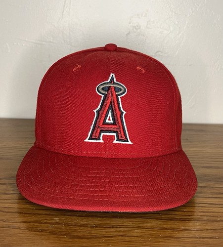 Los Angeles Anaheim Angels Red Fitted 7 1/8 Hat New Era Baseball Cap