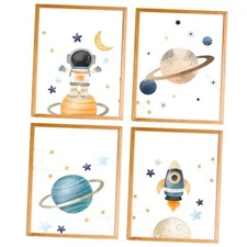  Space Wall Decor, Space Decor for Boys Room, Solar System children-dream8x10