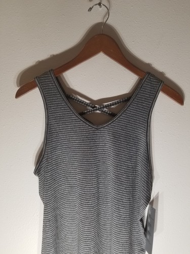 Ideology Women's Strappy Back Grey/Black Striped Active Tank Size Small NWT $19 - Picture 5 of 11