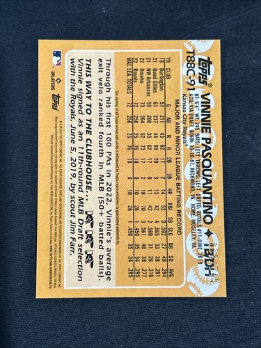 2023 Topps 1988 cromo plata paquete Vinnie Pasquantino novato automático/249 radiocontrol - Imagen 2 de 2