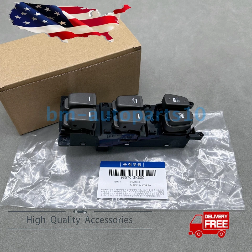 New! For 2009-2010 HYUNDAI SONATA POWER WINDOW MASTER CONTROL SWITCH DRIVER SIDE Foto 2 de 4