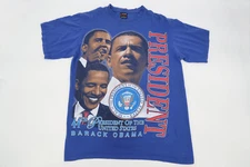 Vintage Y2K Rare Bootleg Barack Obama Rap Tee T-Shirt 44th President Size Large