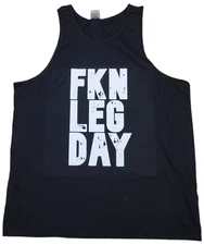 Men's FKG leg day | Bodybuilding Tank Top T-Shirt Stringer -black