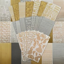 135 Options QUALITY CARD MAKING STICKER SET Craft Peel Off Letter Number Outline