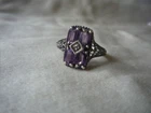 Vintage Silver 925 CNA  Amethyst ring size 7.5