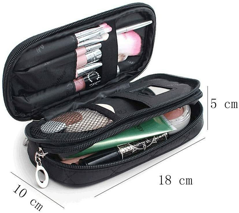 Samtour Makeup Bag Portable Makeup Pouch Makeup Brush Holder